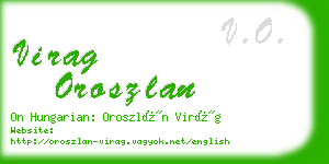 virag oroszlan business card